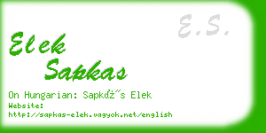 elek sapkas business card